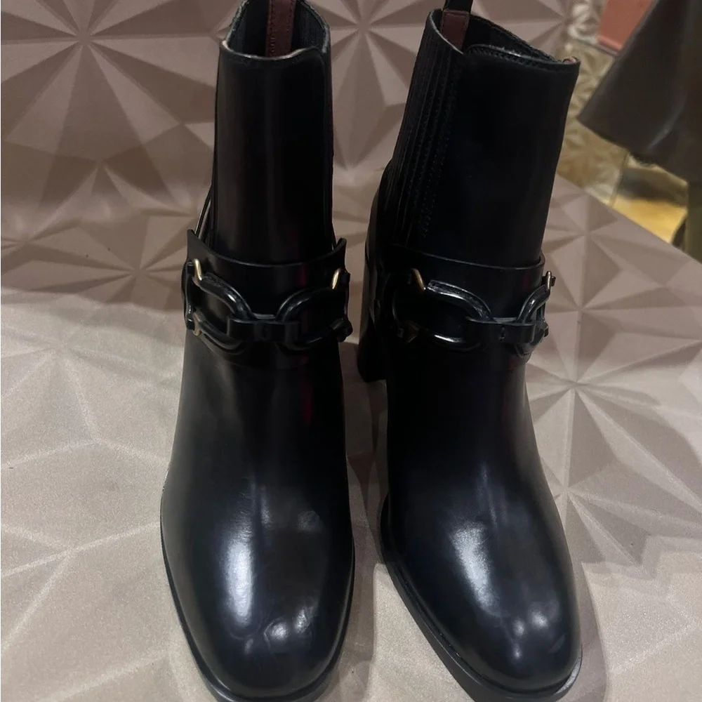 SARTORE Paris made in Italy leather Black heeled Ankle Boots size EU 37